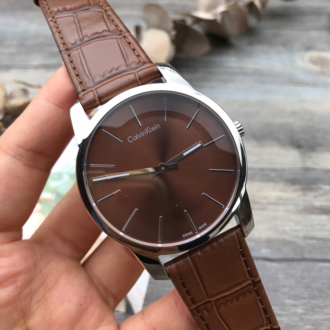 CK-2 原装 CK（CalvinKlein）专柜最热卖经典款 CITY系列，简洁2针实用商务男表；