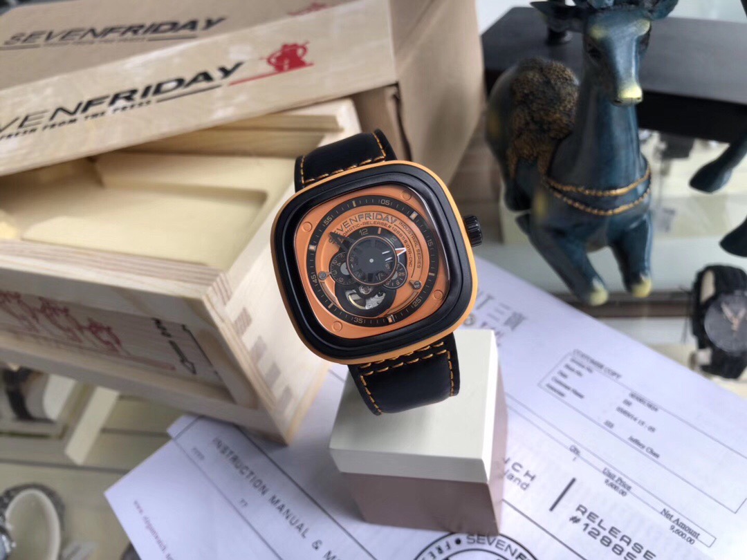 P103 七个星期五最新P系列自动机械男表，型号SF-P1/03，原装miyota自动机械机芯；尺寸