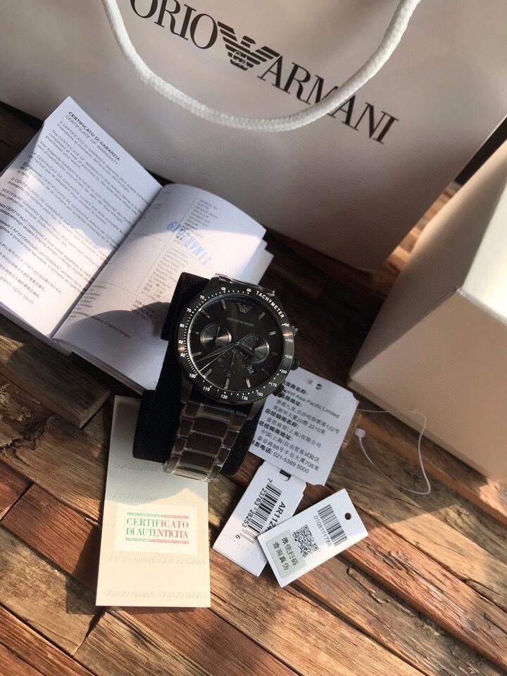 AR11242 ARMANI 阿玛尼正品手表渠道货，全套专柜包装，带盖章保卡，防伪卡，支持专柜验货，实物拍