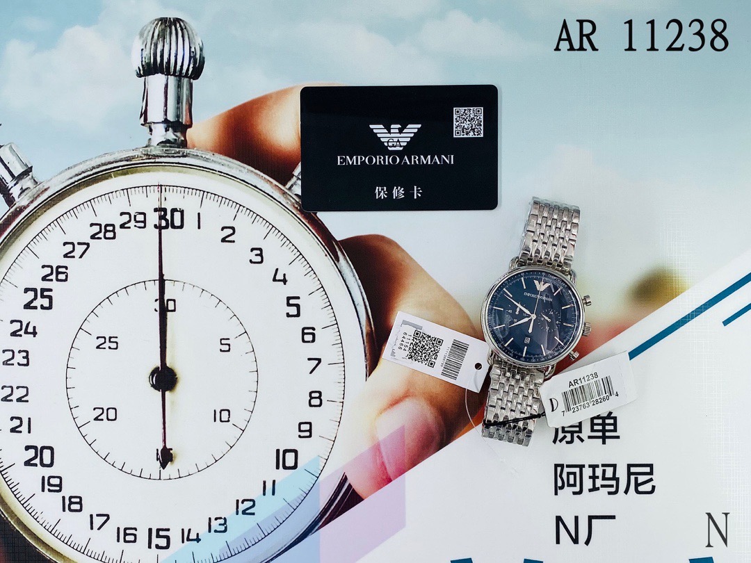 AR11238 ARMANI阿玛尼正品手表渠道货，全套专柜包装，带盖章保卡，防伪卡，支持专柜验货，实物拍摄