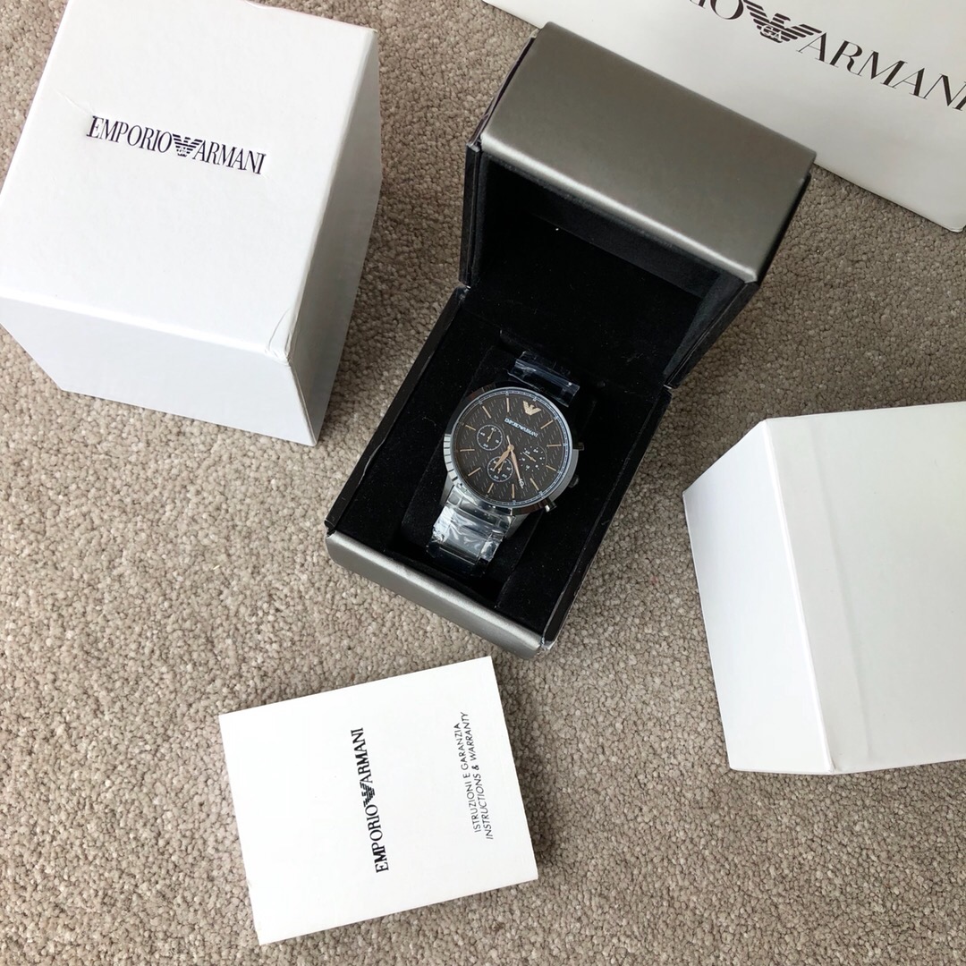 AR2485 ARMANI 阿玛尼正品手表渠道货，全套专柜包装，带盖章保卡，防伪卡，支持专柜验货，实物拍