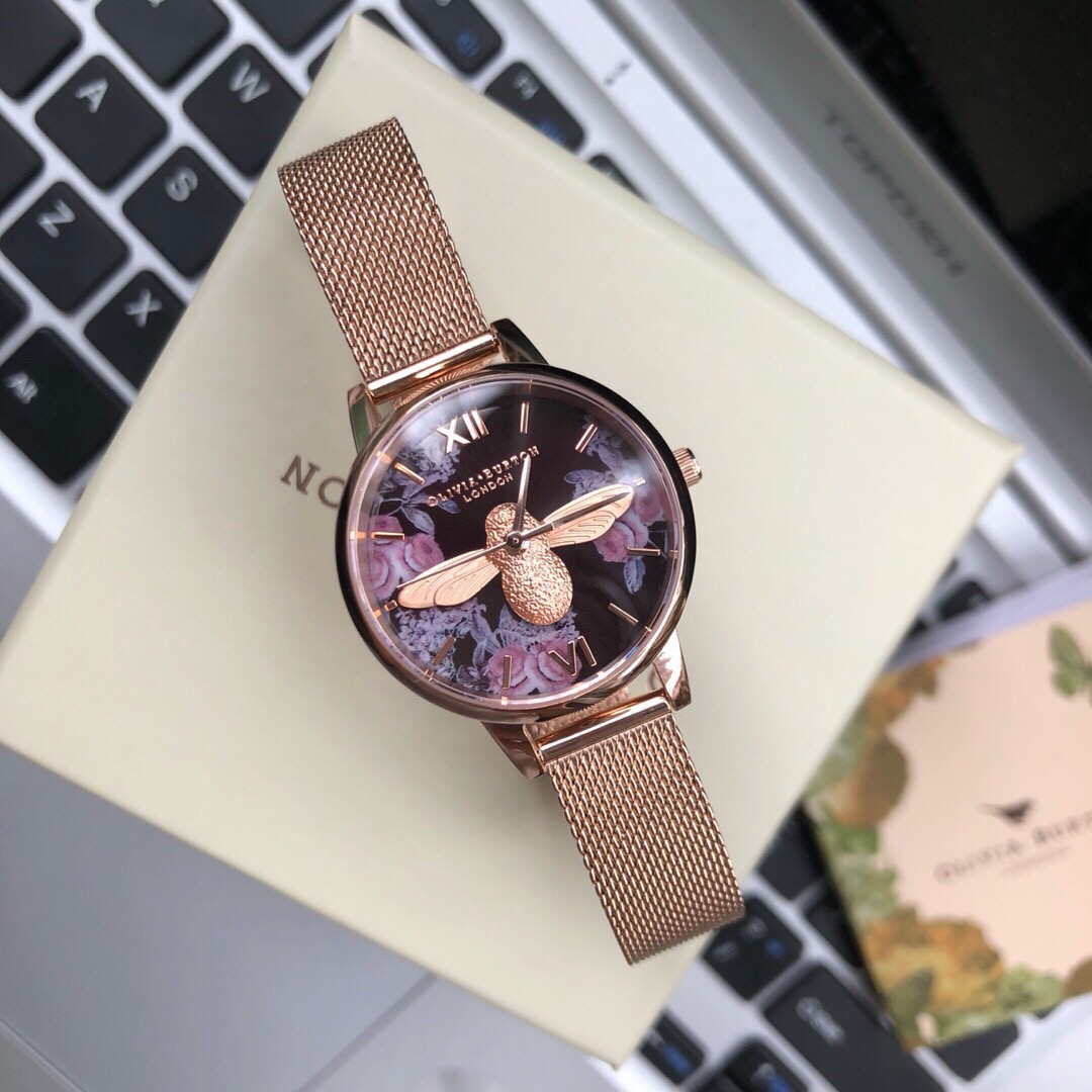 B014 来自英国的设计师品牌olivia burton（OB），正品手表渠道货，全套专柜包装，支持